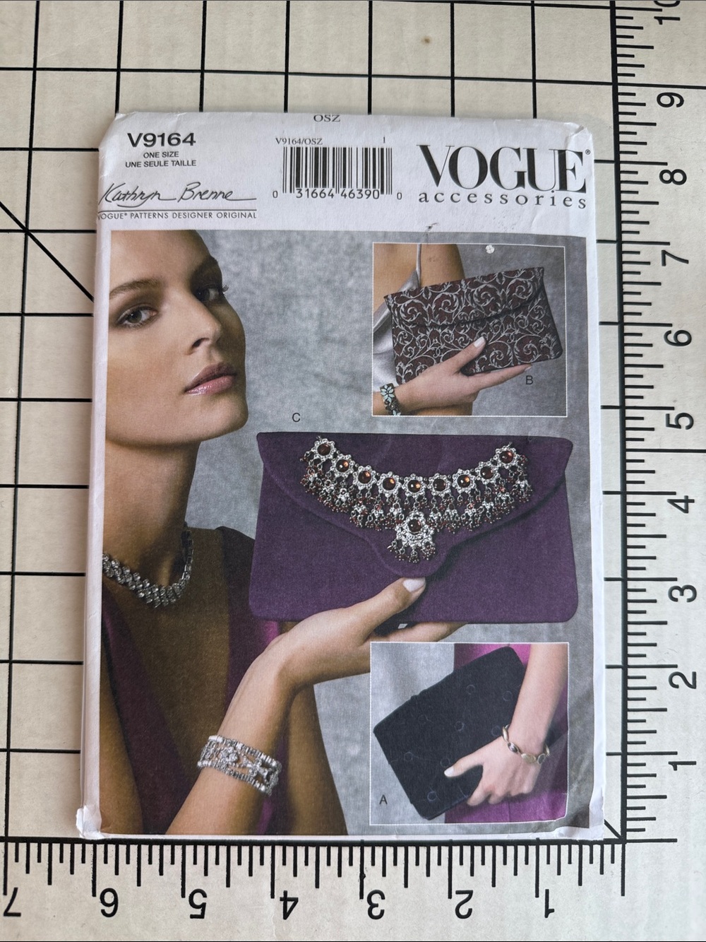 Vogue V9164 Kathryn Brenne Clutch Purse Handbag Sewing Pattern UNCUT